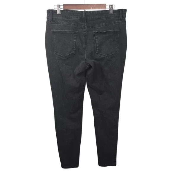 Maurices Mid Rise Skinny Jeans Dark Wash Size L REG Womens Stretch Cotton Blend - Picture 2 of 6